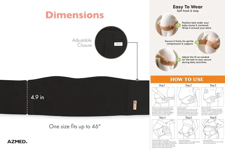 Detailed view of Best Adjustable Hook And Loop Belly Band