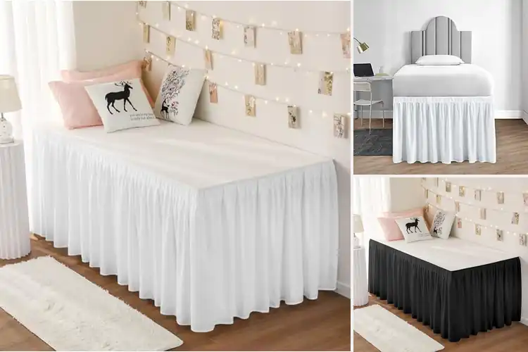 Detailed view of Best College Bed Skirts: Cozy & Stylish Dorm Upgrades