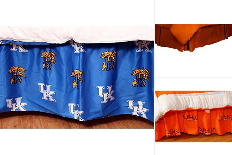 Detailed view of Best NCAA Bed Skirts: Stylish Team Spirit for Your Bedroom