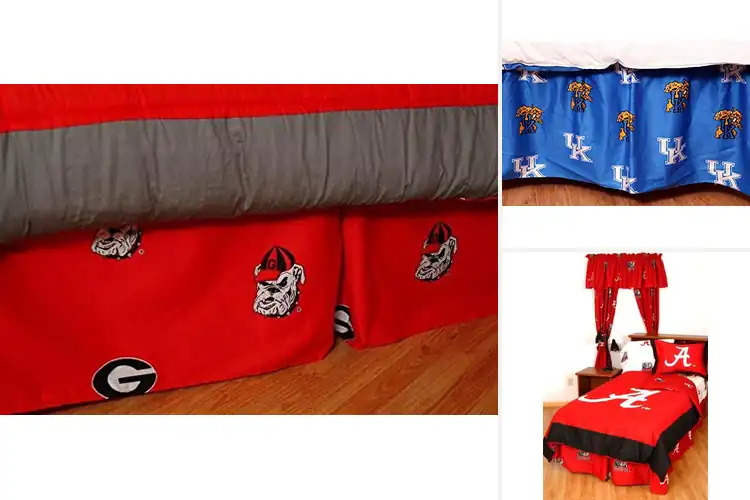 Detailed view of Best NCAA Team Bed Skirts